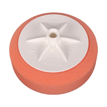 TAMPONE LUCIDANTE Ø150 M14 H50 ARANCIO MEDIO HARD LUCIDANTE LISCIA