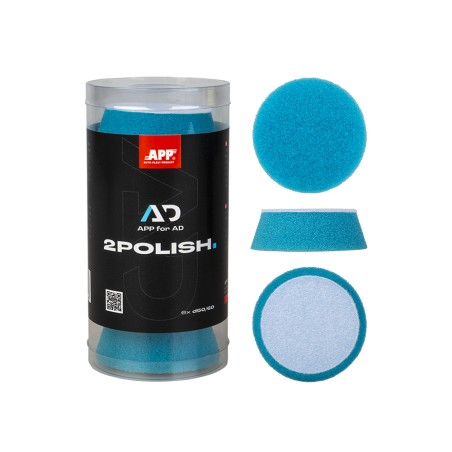 AD 2POLISH TAMPONE  Ø50/60 H20 BLU LUCIDANTI A CELL. APERTE (6pz)